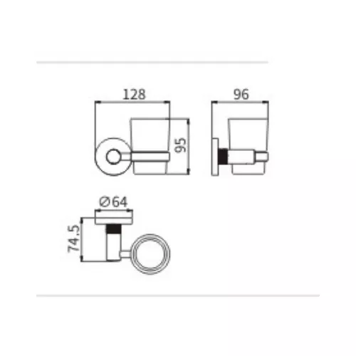 Стакан стекло Ceramalux ANTICA 61202-1, изображение 2
