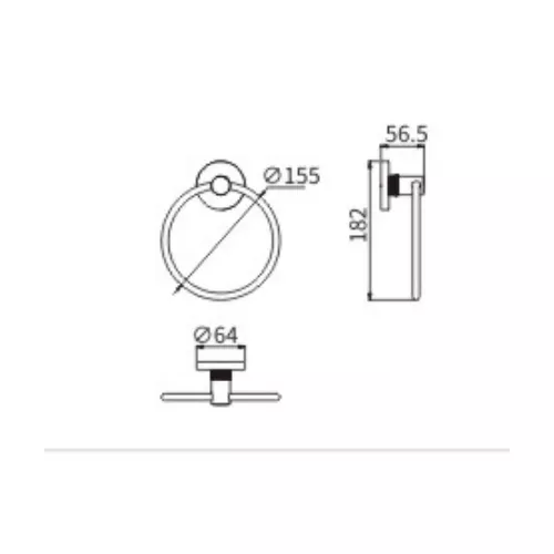 Держатель полотенец кольцо Ceramalux ANTICA 61206-1, изображение 2