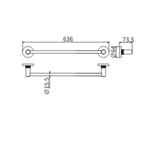 Полотенцедержатель Ceramalux ANTICA 61208-1, изображение 2