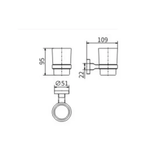 Стакан стекло Ceramalux QUADRO 61902, изображение 2