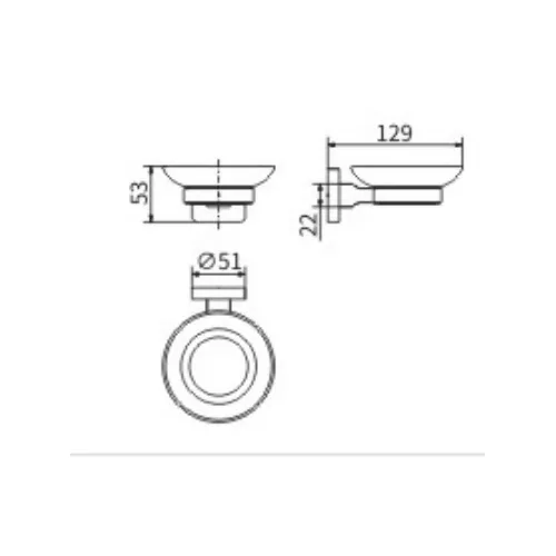 Мыльница стекло Ceramalux QUADRO 61904, изображение 2