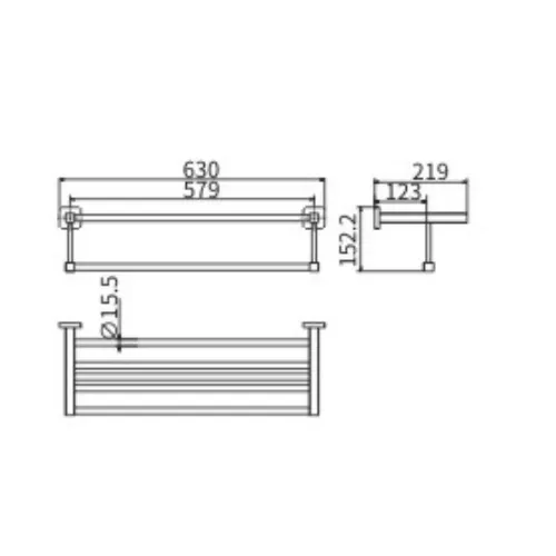 Полотенцедержатель Ceramalux QUADRO 61910, изображение 2