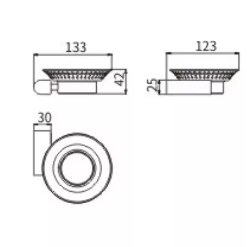 Мыльница стекло Ceramalux FLORENZIA 63104, изображение 2