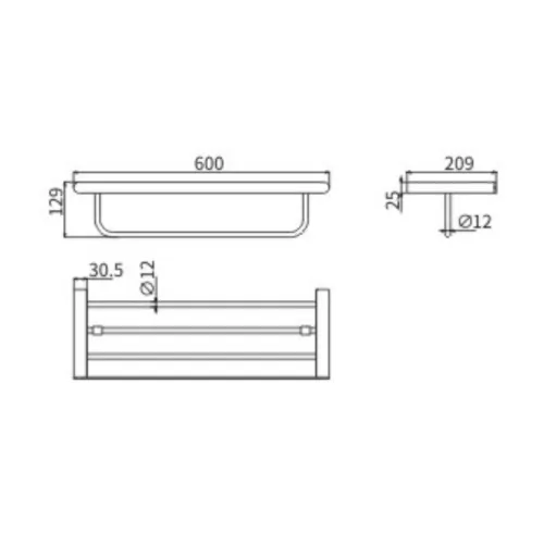 Полотенцедержатель Ceramalux FLORENZIA 63110, изображение 2