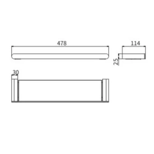 Полка стекло Ceramalux FLORENZIA 63111, изображение 2