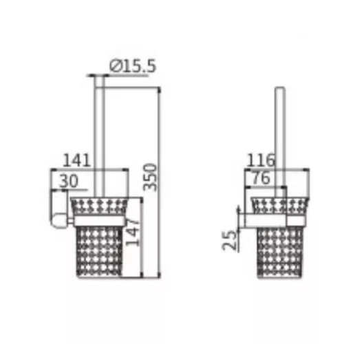 Ёршик подвесной Ceramalux FLORENZIA 63113, изображение 2