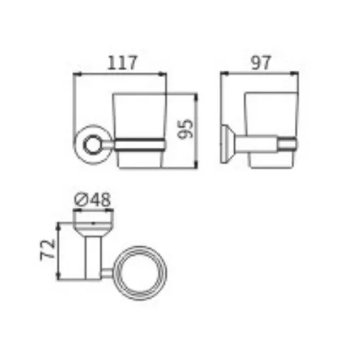 Стакан стекло Ceramalux FLEUR 78302, изображение 2