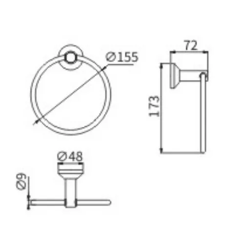 Полотенцедержатель Ceramalux FLEUR 78306, изображение 2