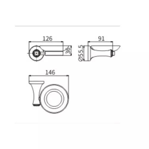 Мыльница стекло Ceramalux VALENCIA 88504G, изображение 2
