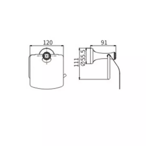Бумагодержатель Ceramalux VALENCIA 88507G, изображение 2