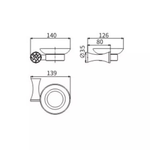 Мыльницы керамика Ceramalux VIRGINIA 94304A, изображение 2