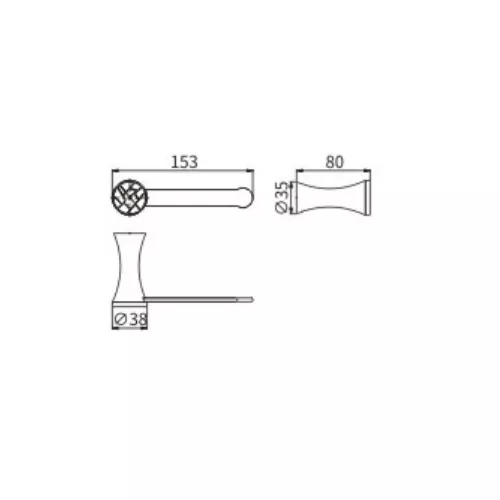 Бумагодержатель Ceramalux VIRGINIA 94307A, изображение 2