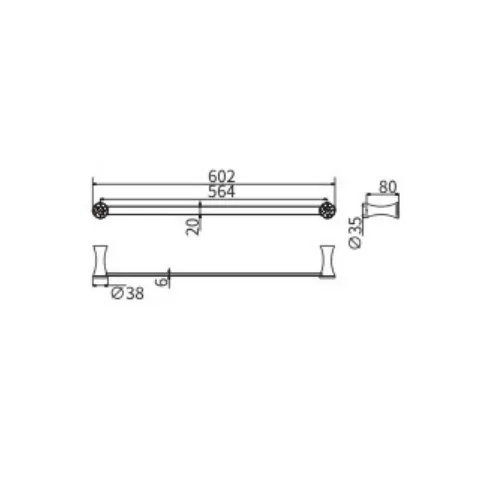 Полотенцедержатель Ceramalux VIRGINIA 94308A, изображение 2