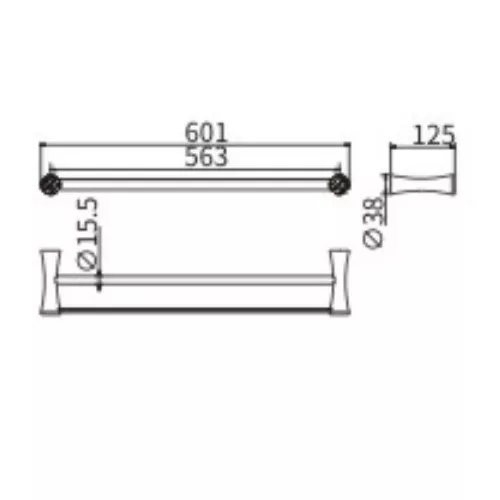 Полотенцедержатель Ceramalux VIRGINIA 94309A, изображение 2