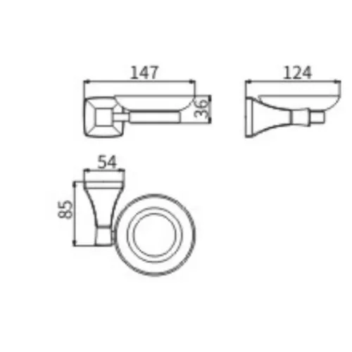 Мыльница стекло Ceramalux DOMINO 95404, изображение 2