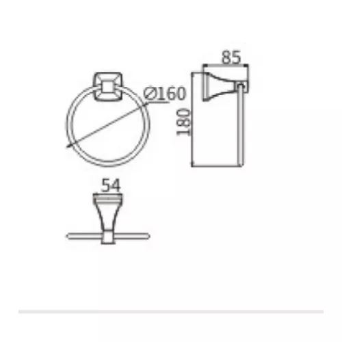 Полотенцедержатель Ceramalux DOMINO 95406, изображение 2