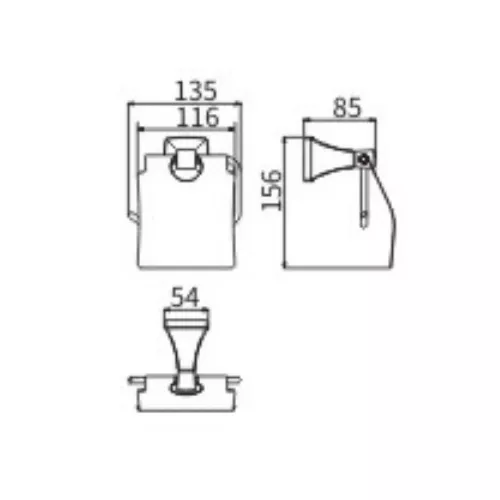 Бумагодержатель Ceramalux DOMINO 95407, изображение 2