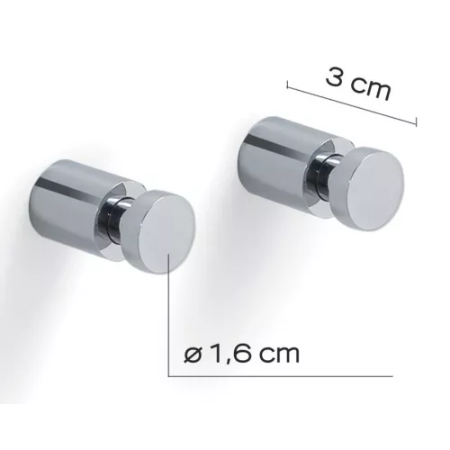 Gedy  пара коротких крючков   хром, изображение 2