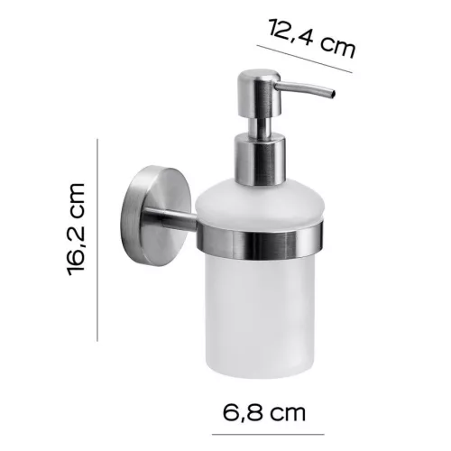 Gedy G-Project  настенный стеклянный дозатор, хром, изображение 2