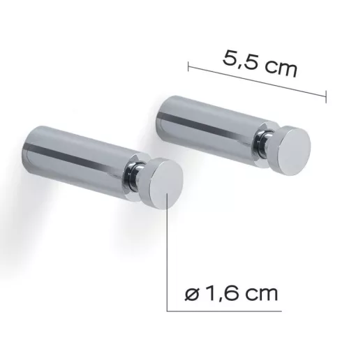 Gedy  пара длинных крючков   хром, изображение 2