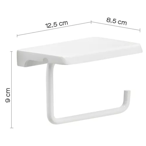 Gedy  бумагодержатель с плоской крышкой-подставкой под телефон   белый матовый, изображение 2