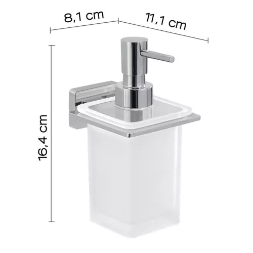 Gedy G-Atena  настенный стеклянный дозатор   хром, изображение 2