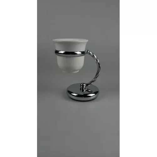 Stil Haus Giunone  настольный керамический стакан   хром