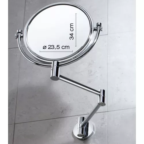Gedy G-Michel настенное косметическое зеркало с 2-х кратным увеличением , хром, изображение 2