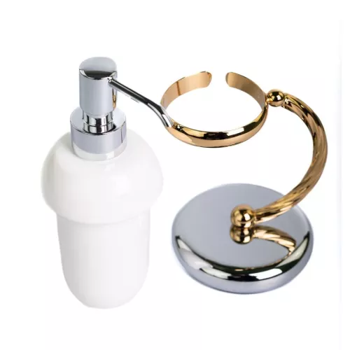 Stil Haus Giunone  настольный керамический дозатор   хром - золото, изображение 3