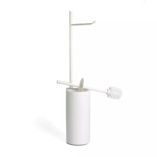 Stil Haus Hashi  cтойка: бумагодержатель + ерш керамический   белый матовый - белая керамика, изображение 4