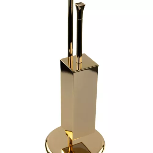 Stil Haus Prisma  cтойка: мыльн. + полотенцедер.+ бумагодер. + ёрш метал.   золото - белая керам, изображение 5