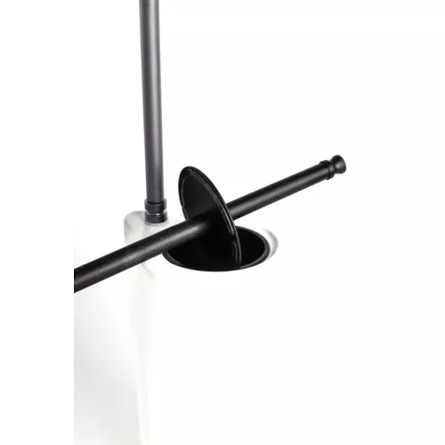 Stil Haus Hashi  cтойка: бумагодержатель + ерш керамический   чёрный матовый - белая керамика, изображение 6