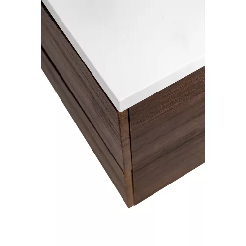 Тумба подвесная BelBagno MARINO Rovere Moro, раковина белая/черная, Выбрать цвет: дуб темный, Выбрать размер: 120, Внешний вид: с белой раковиной, изображение 8