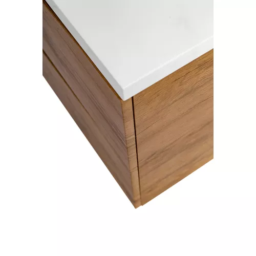 Тумба подвесная BelBagno MARINO Rovere Nature, раковина белая/черная, Выбрать цвет: Дуб Натуральный, Выбрать размер: 120, Внешний вид: с белой раковиной, изображение 8