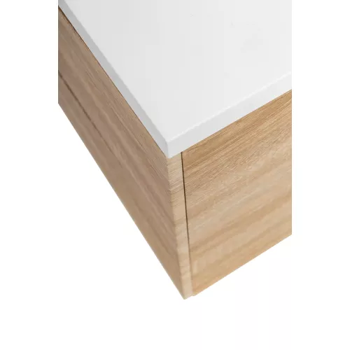 Тумба подвесная BelBagno MARINO Rovere Bianco, раковина белая/черная, Выбрать цвет: Дуб белый, Выбрать размер: 120, Внешний вид: с белой раковиной, изображение 8