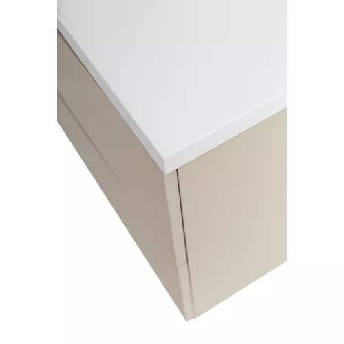 Тумба подвесная BelBagno MARINO Crema Opaco, раковина белая/черная, Выбрать цвет: Кремовый матовый, Выбрать размер: 120, Внешний вид: с белой раковиной, изображение 8