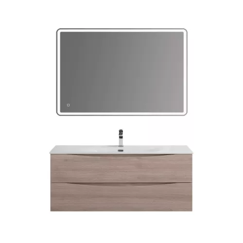 Тумба с раковиной подвесная BelBagno MARINO-CER-N Rovere Grigio, Выбрать цвет: дуб серый, Выбрать размер: 120, Внешний вид: с белой раковиной, изображение 9