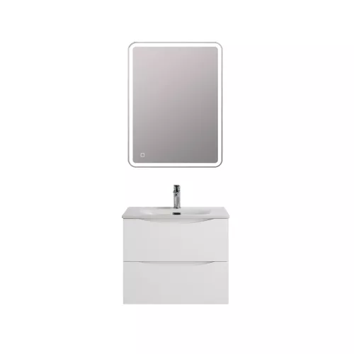 Тумба с раковиной подвесная BelBagno MARINO-CER-N Bianco Opaco, Выбрать цвет: Белый матовый, Выбрать размер: 60, Внешний вид: с белой раковиной, изображение 9