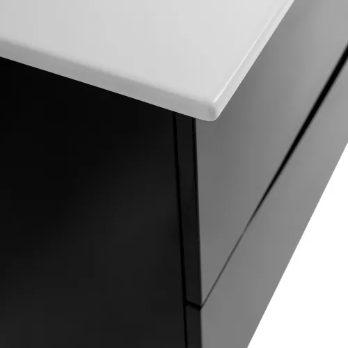 Тумба с раковиной подвесная BelBagno MARINO-CER-N Nero Lucido, Выбрать цвет: Черный глянец, Выбрать размер: 120, Внешний вид: с белой раковиной, изображение 6