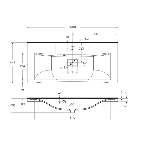 Тумба подвесная BelBagno MARINO Rovere Cillegio, раковина чёрная, Выбрать цвет: Дуб вишневый, Выбрать размер: 100, Внешний вид: с черной раковиной, изображение 11