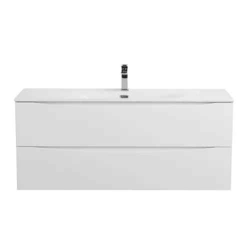 Тумба с раковиной подвесная BelBagno MARINO-CER-N Bianco Lucido, Выбрать цвет: Белый глянец, Выбрать размер: 120, Внешний вид: с белой раковиной