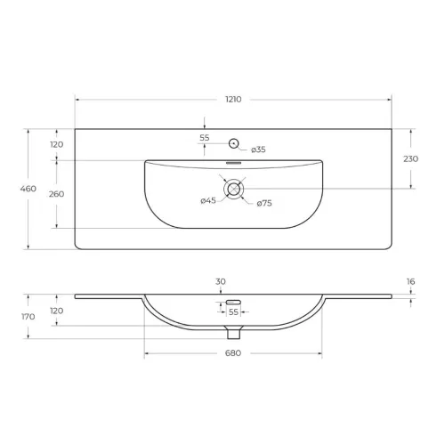 Тумба с раковиной подвесная BelBagno MARINO-CER-N Nero Lucido, Выбрать цвет: Черный глянец, Выбрать размер: 120, Внешний вид: с белой раковиной, изображение 10
