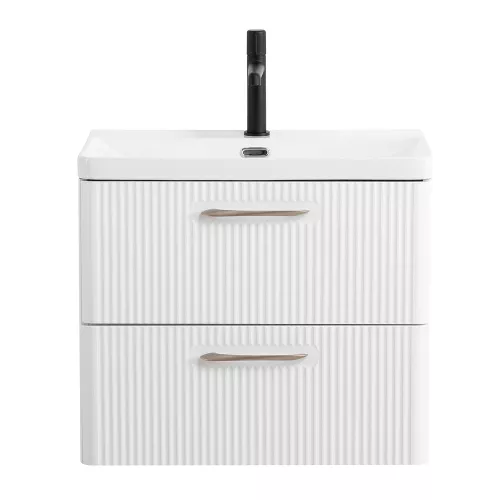 Тумба с раковиной подвесная BelBagno DUE Bianco Lucido, Выбрать цвет: Белый глянец, Выбрать размер: 60