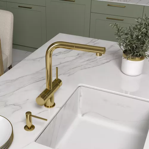 WasserKRAFT A8977 Смеситель для кухни под фильтр, Выбрать цвет: Золото, изображение 3