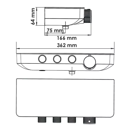 WasserKRAFT Mindel 8599 Thermo Термостатический смеситель без лейки для ванны и душа, изображение 4