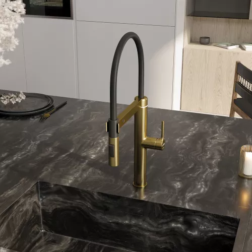 WasserKRAFT A8887 Смеситель для кухни сенсорный, Выбрать цвет: Золото матовое, изображение 2