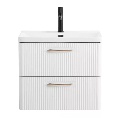 Тумба с раковиной подвесная BelBagno DUE Bianco Lucido, Выбрать цвет: Белый глянец, Выбрать размер: 50