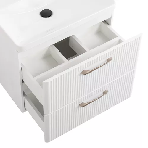 Тумба с раковиной подвесная BelBagno DUE Bianco Lucido, Выбрать цвет: Белый глянец, Выбрать размер: 50, изображение 7