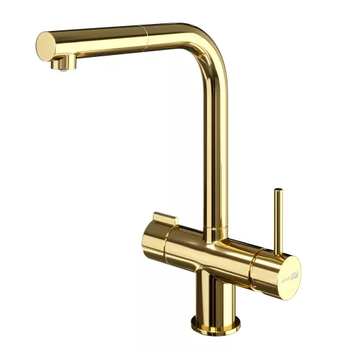 WasserKRAFT A8977 Смеситель для кухни под фильтр, Выбрать цвет: Золото