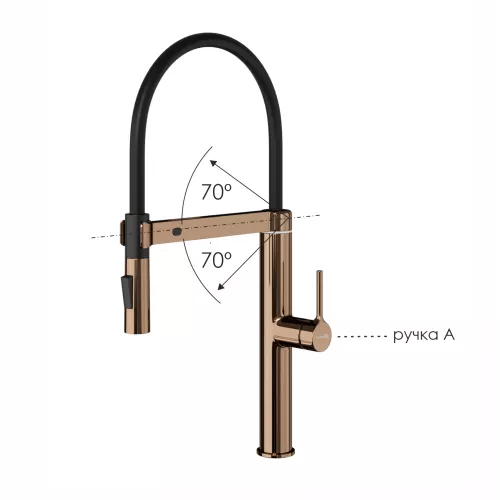 WasserKRAFT A8897 Смеситель для кухни сенсорный, Выбрать цвет: Розовое золото, изображение 5